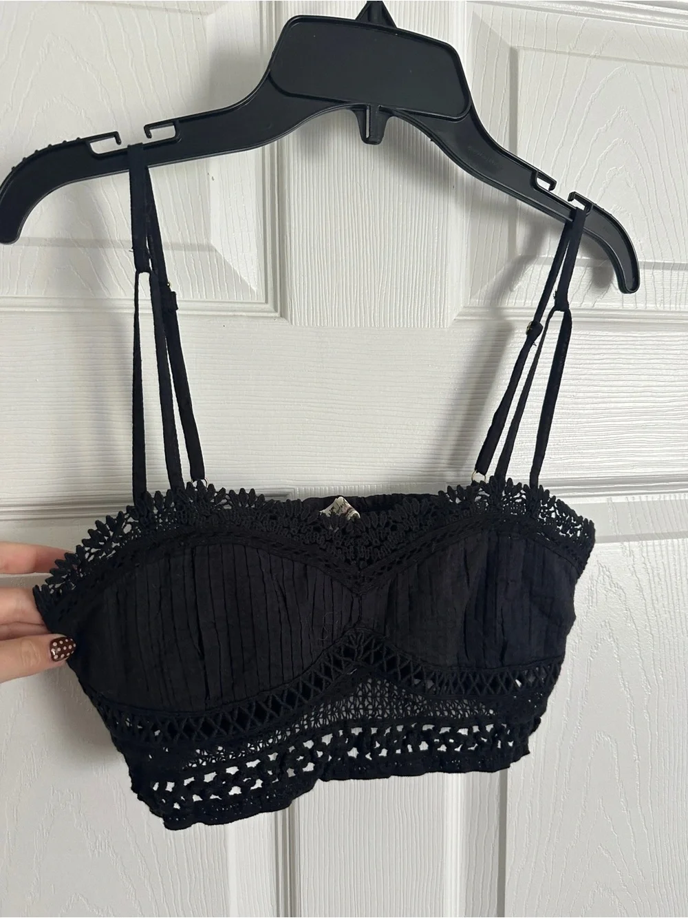 Free People Black Crochet Bralette Bandeau